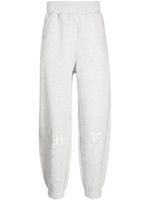 izzue pantalon de jogging à logo brodé - Gris