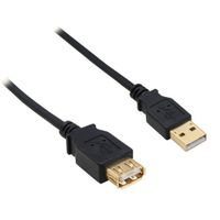 InLine 34610S USB-kabel 1 m USB A Zwart - thumbnail