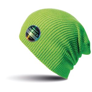 Softex beanie wintermuts in het lime groen   -