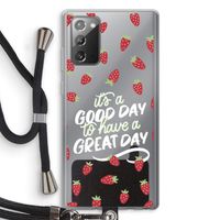 Don't forget to have a great day: Samsung Galaxy Note 20 / Note 20 5G Transparant Hoesje met koord