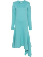 Jil Sander robe à ourlet asymétrique - Bleu