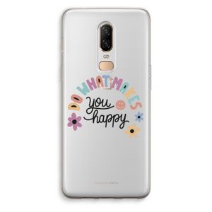 Happy days: OnePlus 6 Transparant Hoesje