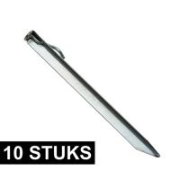 Tentharing stormband - 10x - gegalvaniseerd staal - 38 cm - haak - oog