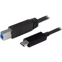 StarTech.com USB31CB1M USB-kabel 1 m USB 3.2 Gen 2 (3.1 Gen 2) USB C USB B Zwart - thumbnail