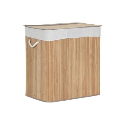 Wasmand Home ESPRIT Wit Natuurlijk Bamboe 140 L 60 x 40 x 60 cm