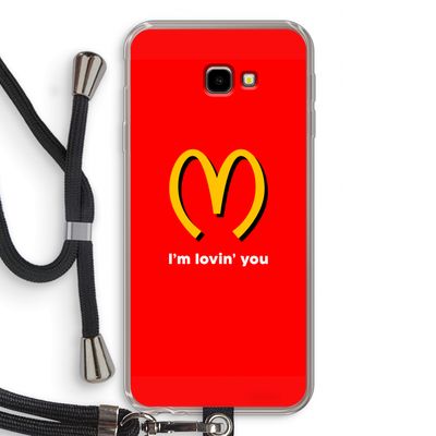 I'm lovin' you: Samsung Galaxy J4 Plus Transparant Hoesje met koord