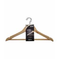 Kleerhangerset 5five Simply Smart Bruin Natuurlijk Hout 44 x 23 cm (4 Stuks)