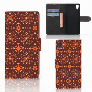 Sony Xperia XA1 Telefoon Hoesje Batik Brown