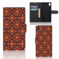 Sony Xperia XA1 Telefoon Hoesje Batik Brown - thumbnail