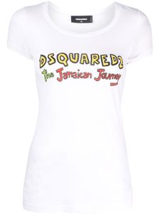 DSQUARED2 t-shirt en coton à logo imprimé - Blanc