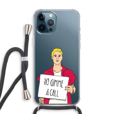 Gimme a call: iPhone 12 Pro Transparant Hoesje met koord