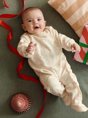 Set met slaappakje en knuffel voor baby's ecru