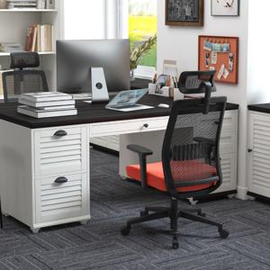 Ergonomische Bureaustoel met Hoge Rugleuning Lendensteun en Comfortabele 3D-Hoofdsteun Computerstoel voor Kantoor Werkkamer