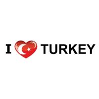 Sticker - I love Turkey - 19 x 4 cm - Turkije - landenthema