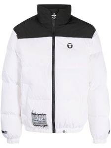 AAPE BY *A BATHING APE® doudoune à design colour block - Blanc