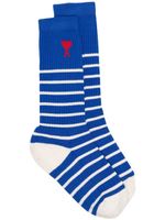 AMI Paris Gestreepte sokken - Blauw - thumbnail
