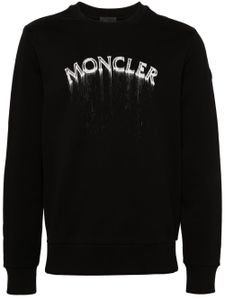 Moncler sweat à logo imprimé - Noir