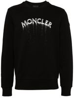 Moncler sweat à logo imprimé - Noir