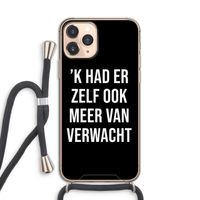Meer verwacht - Zwart: iPhone 11 Pro Transparant Hoesje met koord