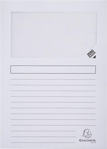 Exacompta L-map met venster Forever, pak van 100 stuks, wit