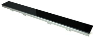 Glasrooster zwart 100x70 tbv RVS douchegoot