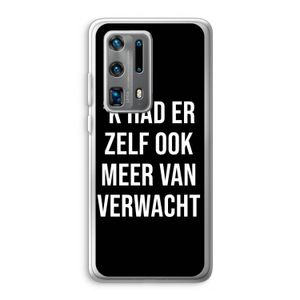 Meer verwacht - Zwart: Huawei P40 Pro Plus Transparant Hoesje