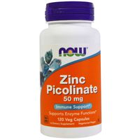 Zinc Picolinate 50 mg (120 Veggie Capsules) - Now Foods - thumbnail