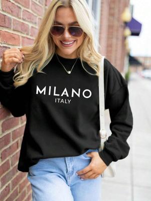 Bon&Bon Milano Rhinestone Sweatshirt | Black Long Sleeve Pullover Black_1 / XL