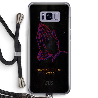 Praying For My Haters: Samsung Galaxy S8 Plus Transparant Hoesje met koord