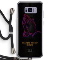 Praying For My Haters: Samsung Galaxy S8 Plus Transparant Hoesje met koord