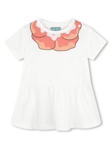 Kenzo Kids robe courte évasée à imprimé graphique - Blanc