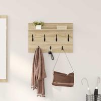 Wandgemonteerde kapstok met plank Sonoma eiken 60 x 40 x 12 cm