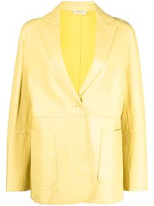 P.A.R.O.S.H. blazer en cuir à simple boutonnage - Jaune