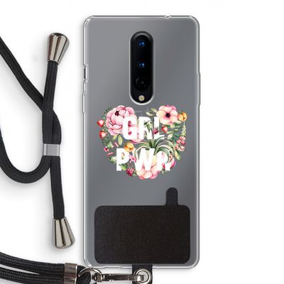 GRL PWR Flower: OnePlus 8 Transparant Hoesje met koord