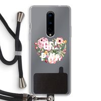 GRL PWR Flower: OnePlus 8 Transparant Hoesje met koord