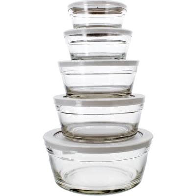 Set van 5 kommen - MENASTYL - 5039038 - 150 ml, 230 ml, 400 ml, 610 ml en 940 ml - Duurzame kunststof deksels
