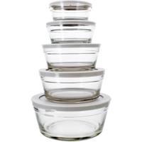 Set van 5 kommen - MENASTYL - 5039038 - 150 ml, 230 ml, 400 ml, 610 ml en 940 ml - Duurzame kunststof deksels