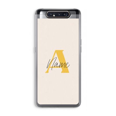 Amber Script: Samsung Galaxy A80 Transparant Hoesje
