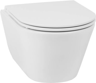 Saqu Wash randloos hangtoilet met bidet-functie en toiletbril wit