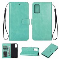 Samsung Galaxy A72 hoesje - Bookcase - Pasjeshouder - Portemonnee - Koord - Kunstleer - Turquoise - thumbnail