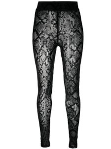 Philipp Plein legging à logo brodé - Noir