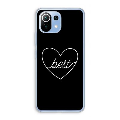 Best heart black: Xiaomi Mi 11 Lite Transparant Hoesje