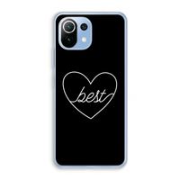 Best heart black: Xiaomi Mi 11 Lite Transparant Hoesje