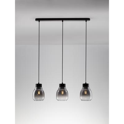 Lyora HanglampBlacu 3-lichts zwart recht - 9009272
