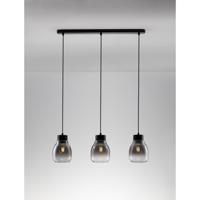 Lyora HanglampBlacu 3-lichts zwart recht - 9009272