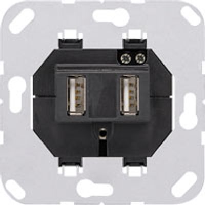USB lader Berker antraciet mat