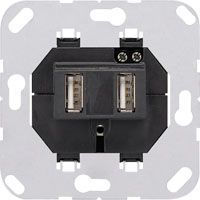 USB lader Berker antraciet mat