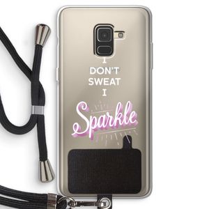 Sparkle quote: Samsung Galaxy A8 (2018) Transparant Hoesje met koord