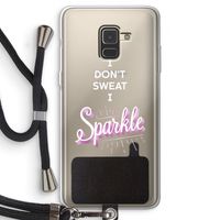 Sparkle quote: Samsung Galaxy A8 (2018) Transparant Hoesje met koord