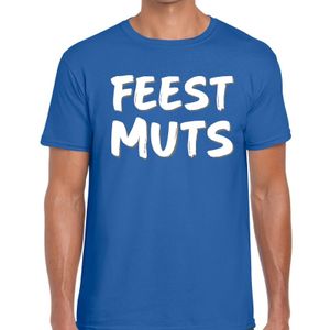 Feestmuts fun t-shirt blauw heren